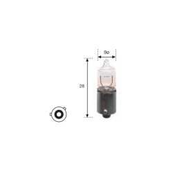 Lampara control halogena 12V 6W - H6W 10UDS